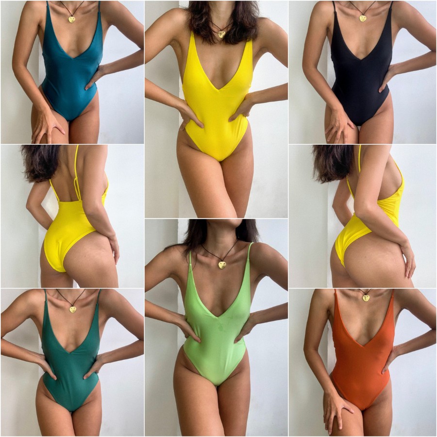 Bikini 1 mảnh liền thân tôn dáng – che bụng – nâng ngực – ôm body – đồ bơi nữ đi biển co giãn 4 chiều – Đẹp Bikini