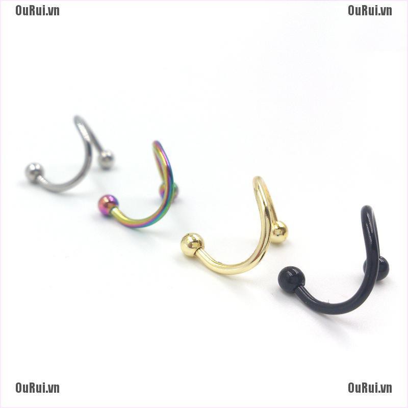 Set 4 khuyên mũi / môi / tai bằng thép không gỉ cá tính thời trang