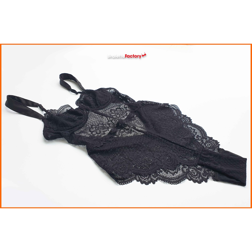 Bodysuit ren đen BraletteFactory cosplay sexy quyến rũ, áo ren liền thân ôm body [ mẫu N06] | BigBuy360 - bigbuy360.vn