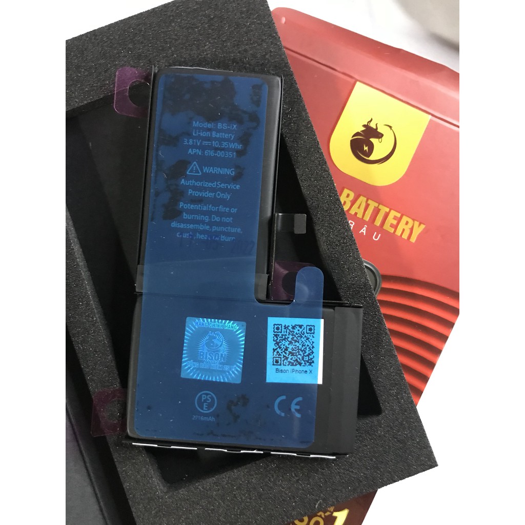 Pin Bison X dung lượng 2716mAh- Pin con trâu BISON chính hãng BH 12 tháng