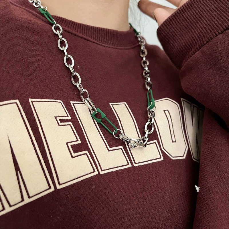 Vòng cổ Hình Ghim Cài Xương Quai Xanh Kiểu hip-hop Đường Phố Thời Trang Mới