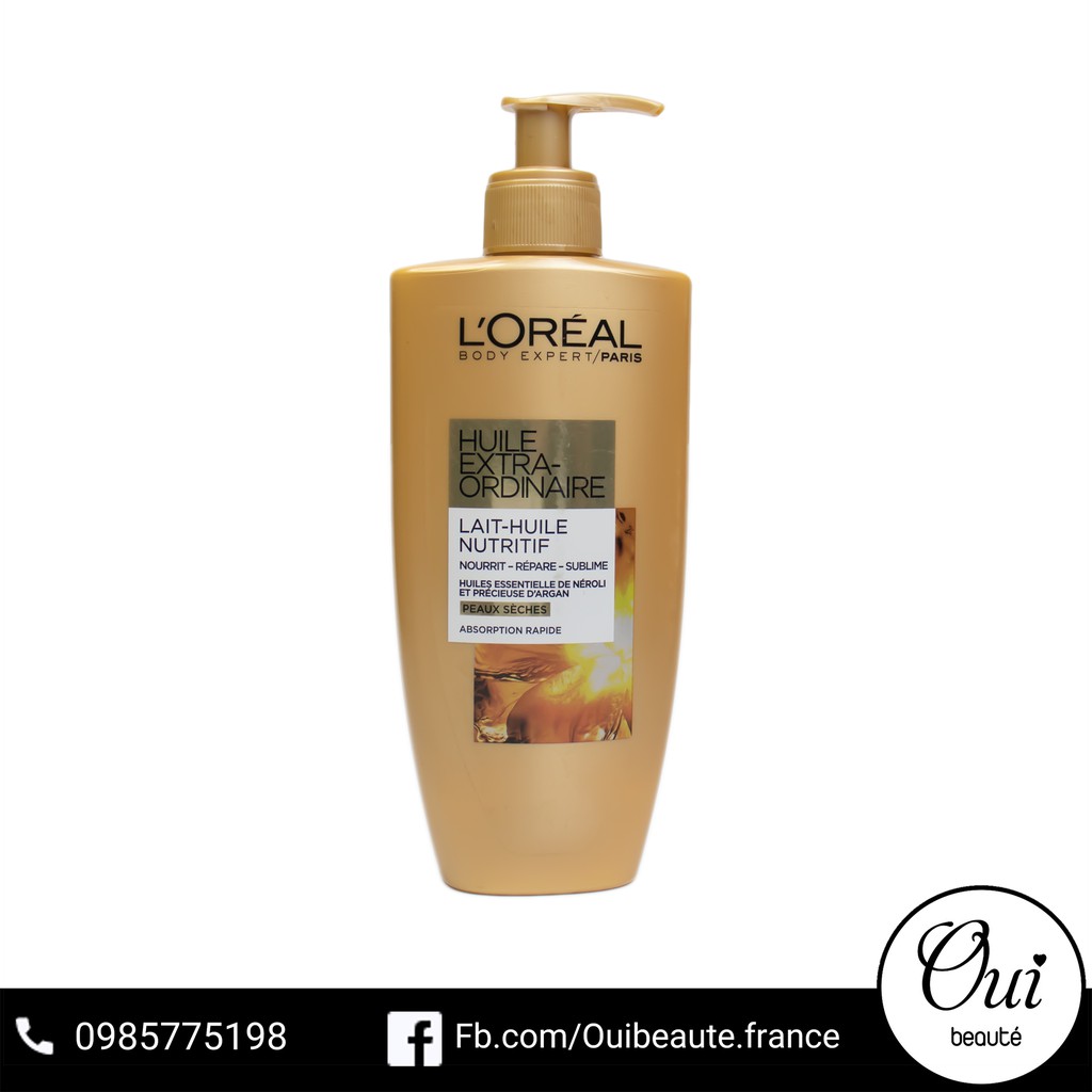 Sữa dưỡng thể L'oreal Huile Extraordinaire Lait-huile Nutritif 250ml Ouibeaute