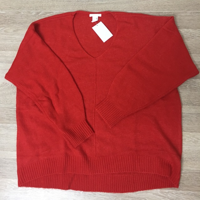 Pass áo len cổ tim HM authentic