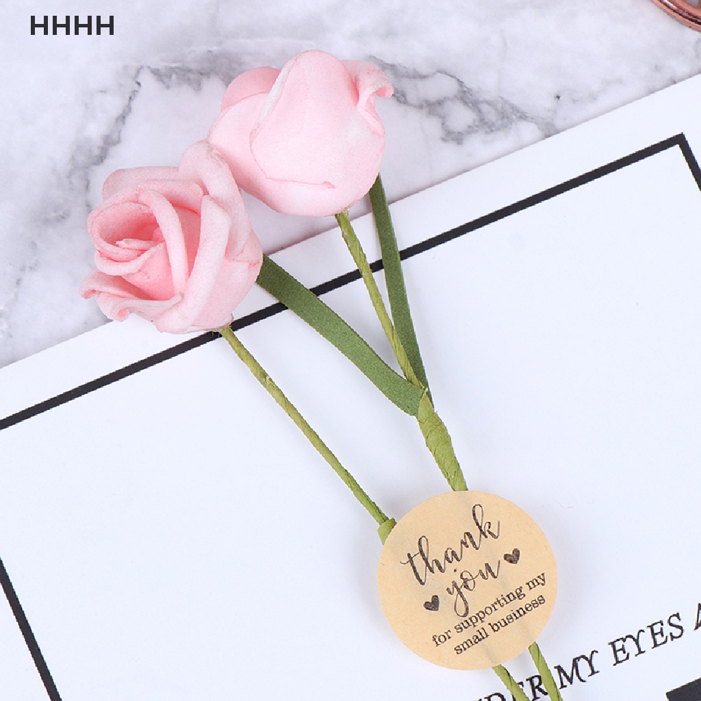 Cuộn 500 miếng dán tròn in chữ Thank you độc đáo sáng tạo dùng trang trí