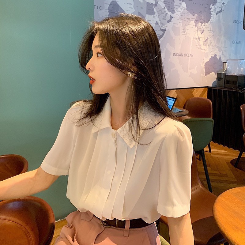 BÁN SỈ ÁO SƠ MI NỮ VOAN HÀN HÀNG THIẾT KẾ SMH251