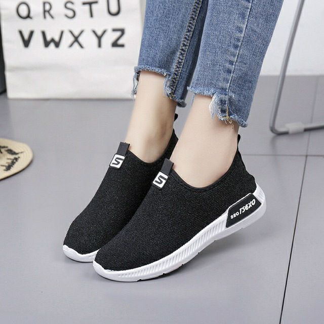 Giày Thể Thao Nữ, Lười, Sneaker TSEXO Không Dây Đi