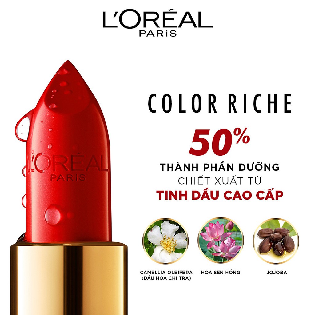 Son satin mịn mượt cao cấp L'Oreal Paris Color Riche Le Rouge 3.7g #164