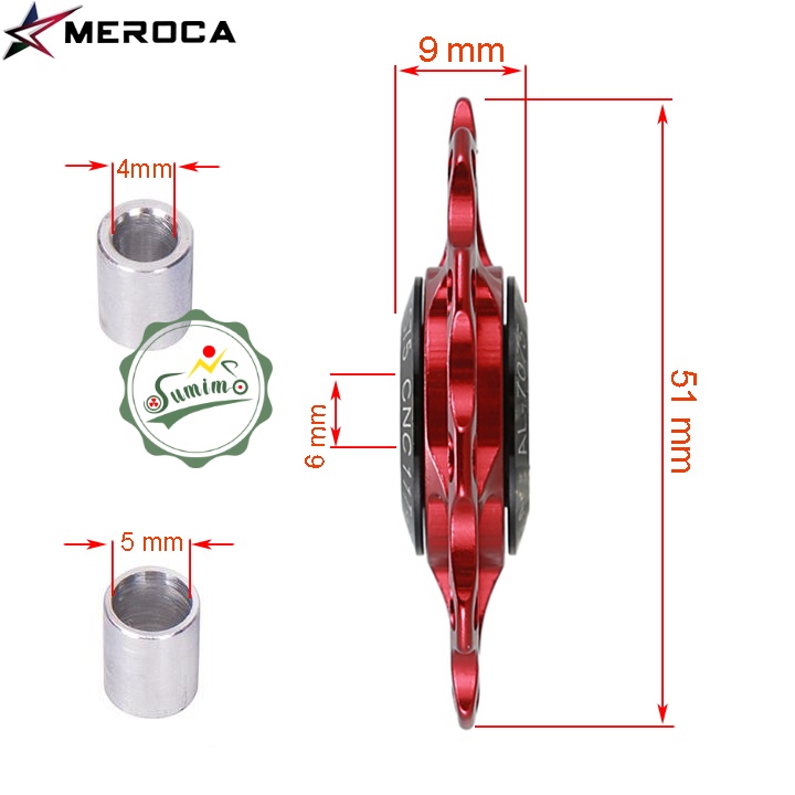 Bánh răng cùi đề xe đạp - Bánh xe cùi đề MEROCA 13T nhôm CNC - Chính hãng