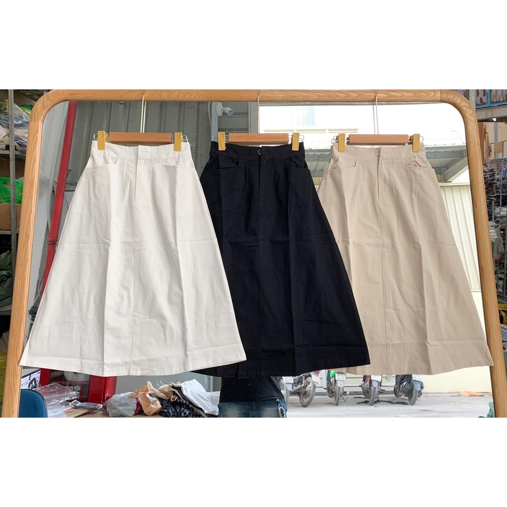 Chân váy nữ chữ A chất thô basic dáng dài - The Sweater Weather | BigBuy360 - bigbuy360.vn