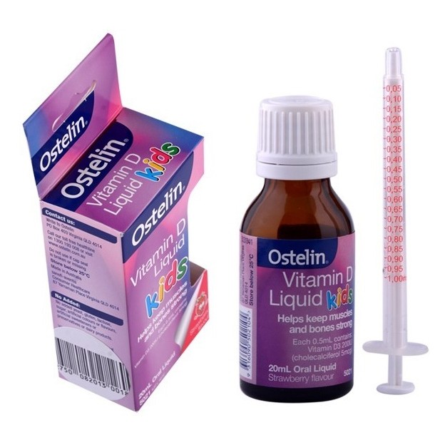 Ostelin Vitamin D liquid kids - dạng nước - Úc - (20ml) (0-12 tuổi)