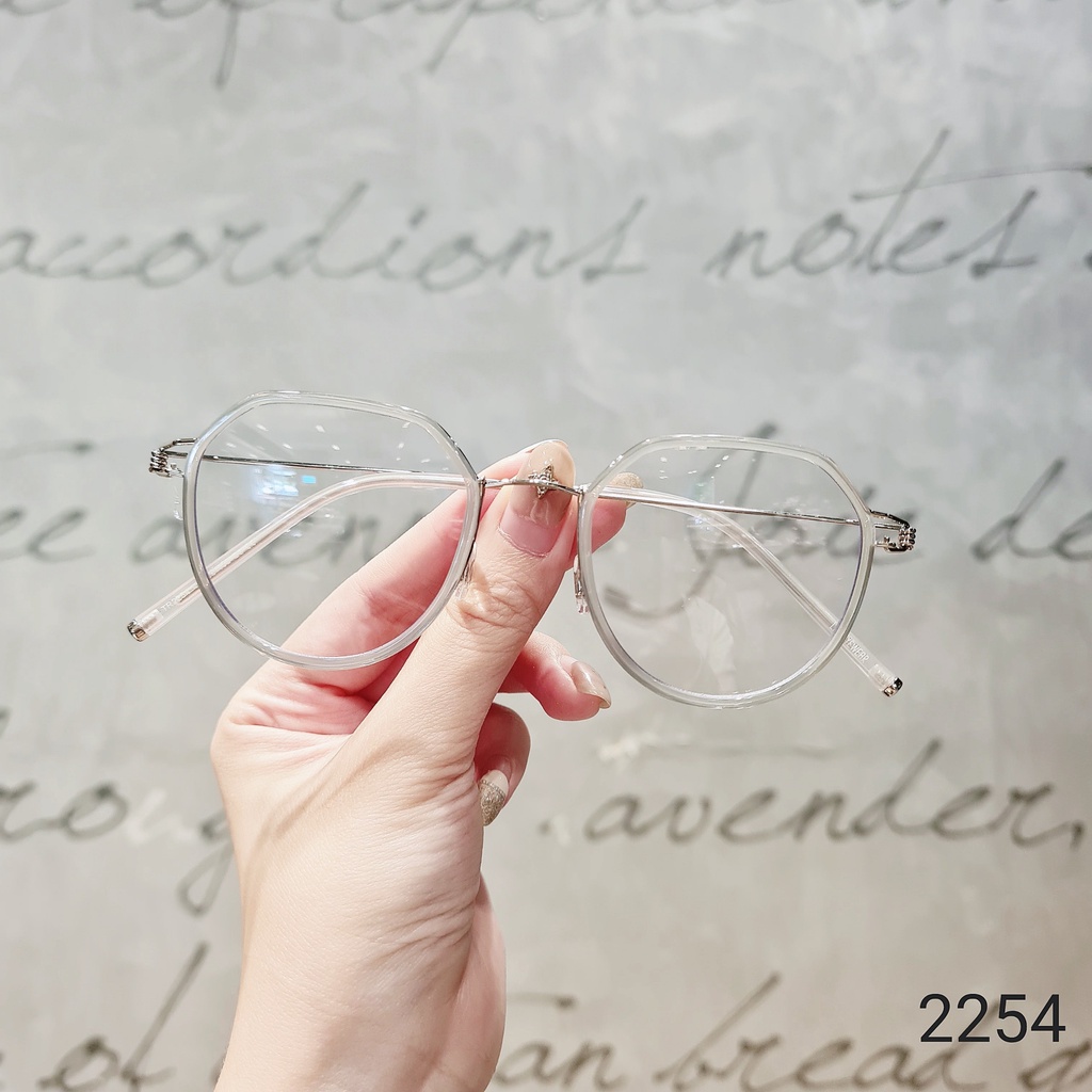 Gọng kính tròn nam nữ LILYEYEWEAR chất liệu nhựa chắc chắn kiểu dáng thời trang dễ đeo thời thượng 2254