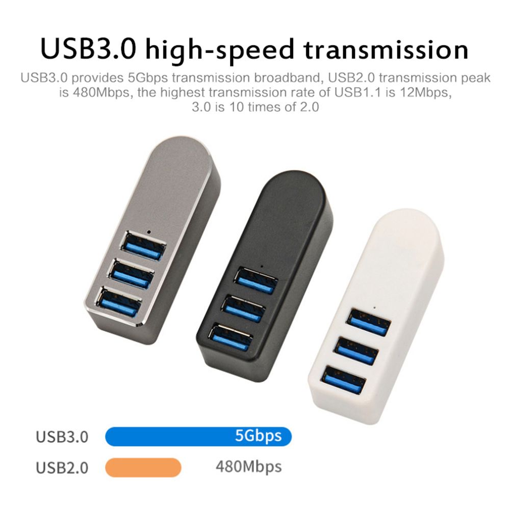 Bộ Chia 3 Cổng Usb 3.0 Tốc Độ Cao Bằng Hợp Kim Nhôm