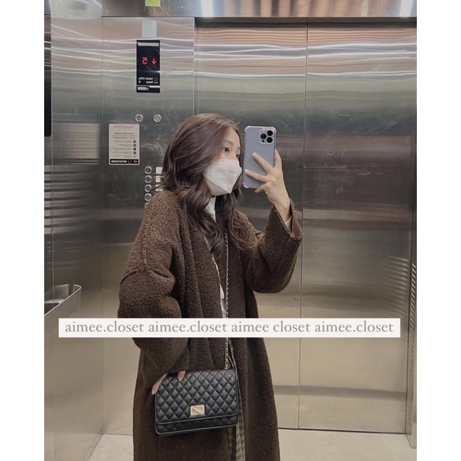 Áo khoác cadigan lông ấm dáng dài dễ phối đồ phong cách Hàn Quốc Aimee closet