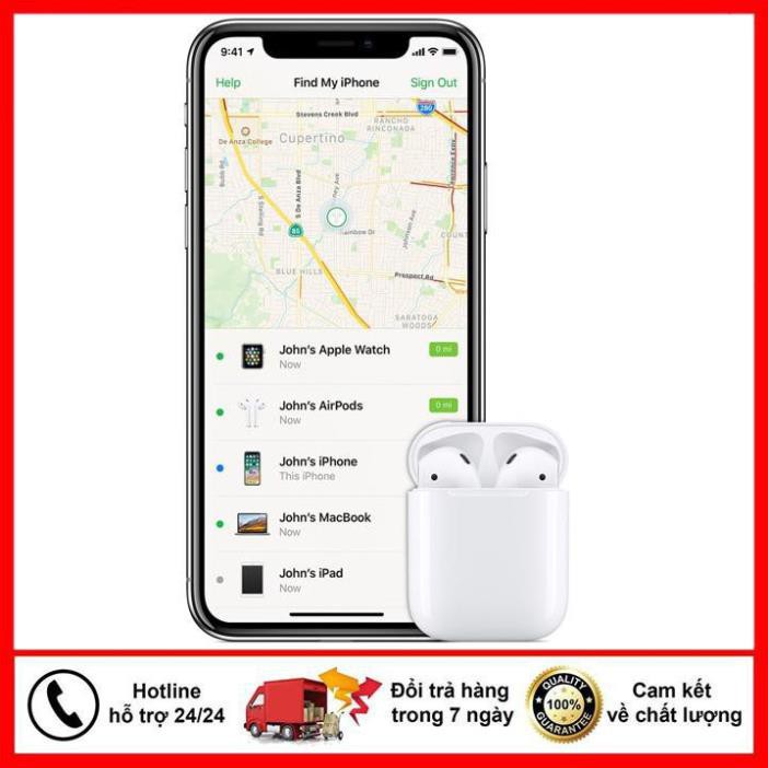 Tai Nghe Không Dây Bluetooth Airpods 2 Sạc Không Dây Giá Rẻ Cho Iphone và Android, Chuyên Gaming Âm Thanh True Wireless