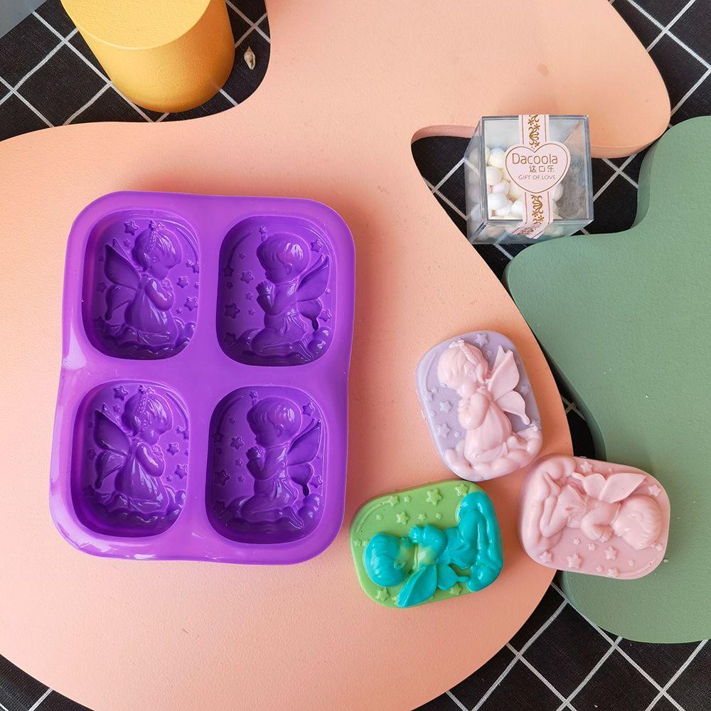 Khuôn Làm Xà Phòng Handmade Silicone 3D 4 / 6 Ô Hình Bông Tuyết