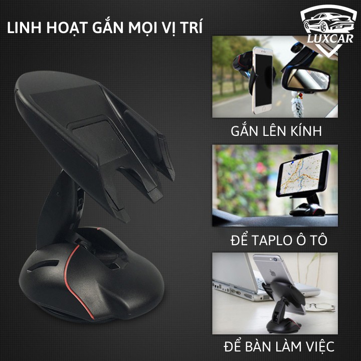 Giá Đỡ Điện Thoại Ô TÔ LUXCAR Hình Chuột Máy Tính Siêu Chắc Chắn, Xoay 360 Độ Tiện Lợi | BigBuy360 - bigbuy360.vn