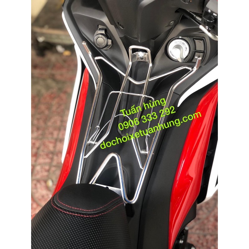 Baga giữa exciter 155/ex155 V1, V2  inox 10ly - baga xe exciter - đồ chơi xe ex155