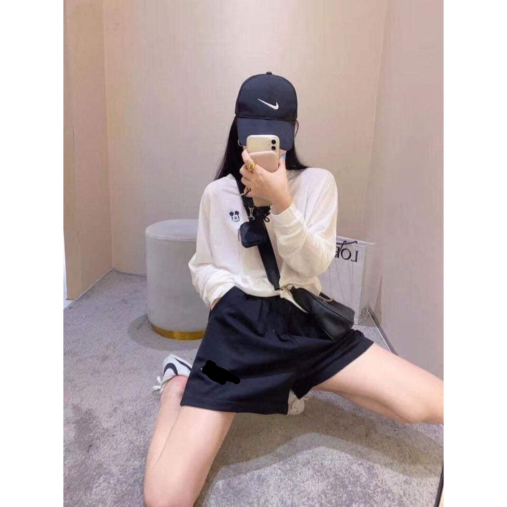 Quần đùi nam nữ in logo freesize đen trắng ghi xanh unisex mặc ở nhà đi tập thể thao cheapy C86 | BigBuy360 - bigbuy360.vn