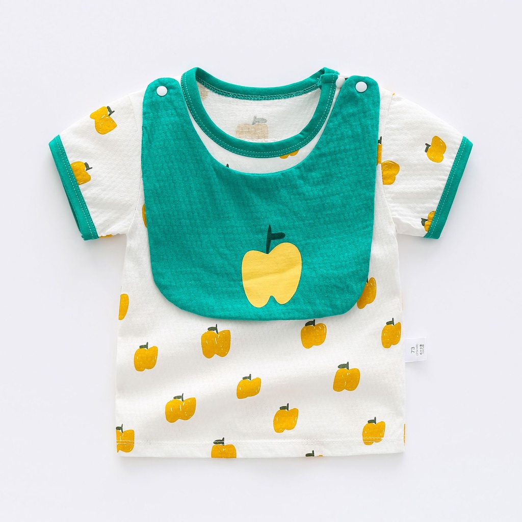 Áo Thun Cotton Tay Ngắn Mùa Hè 1018 Cho Bé Trai Bé Gái