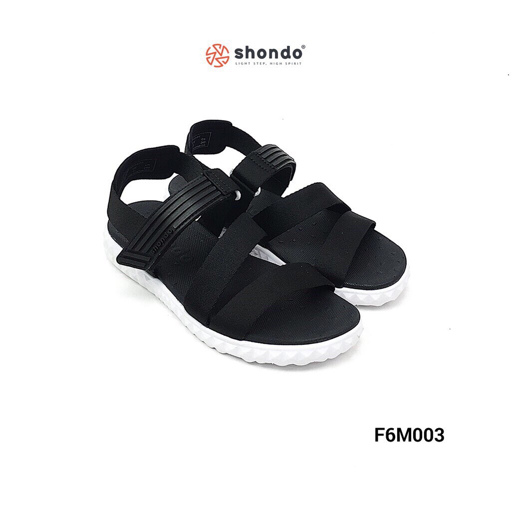 SHAT - Giày Sandal Quai Chéo F6M003 Đen đế trắng