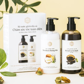 Combo Nước Gội Mộc Nhu Và Dầu Xả Mộc Nhu Giúp Giảm Rụng Tóc Và Gàu 300mlx2