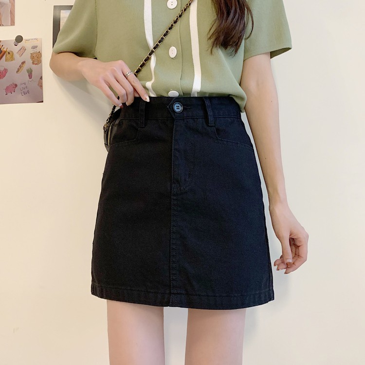 [Mã CBS0703B hoàn 10% tối đa 30K xu 200K] Chân Váy Denim Dáng Chữ A Lưng Cao Thiết Kế Đơn Giản 3 Màu Lựa Chọn | BigBuy360 - bigbuy360.vn