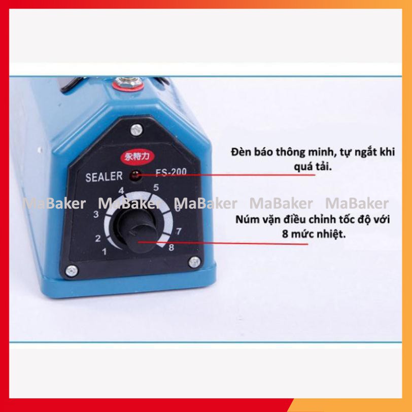 [Freeship] Máy hàn miệng túi cao cấp PFS-200, hàn nhanh, tự ngắt an toàn tiện dụng, đường hàn đẹp - MaBaker