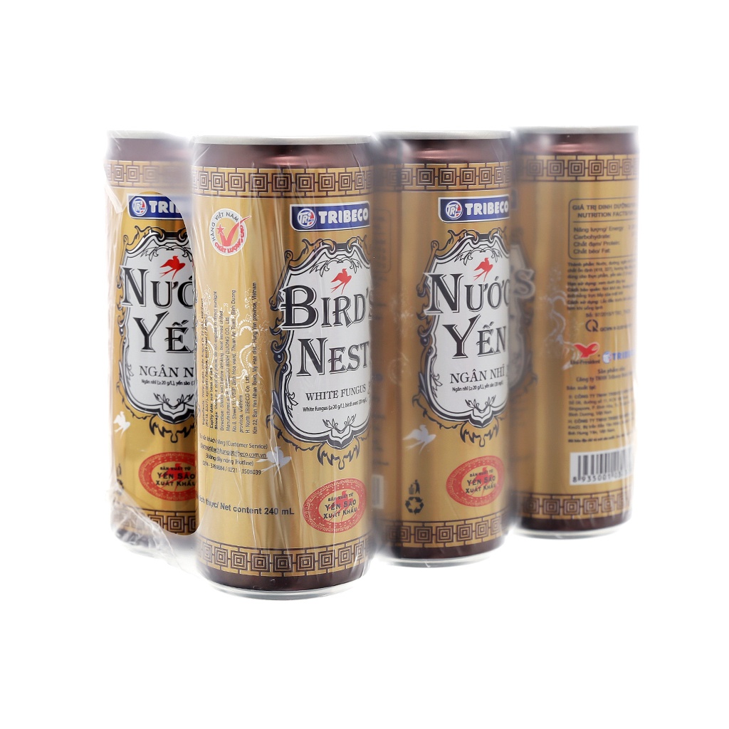 Thùng 30 lon nước yến ngân nhĩ Tribeco 240ml