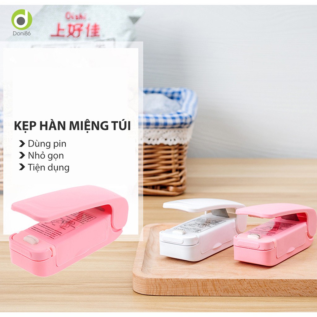 Kẹp hàn miệng túi mini cầm tay giúp bảo quản thực phẩm chưa dùng hết trong túi nylon không bị kiến gián ruồi PK131 - Don