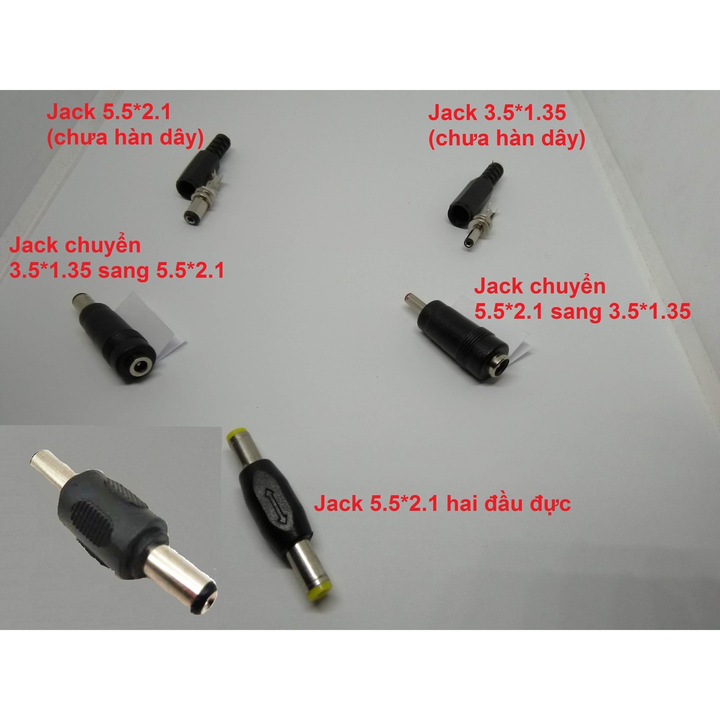 Đầu Jack DC 5.5x2.1mm / 3.5x1.35mm