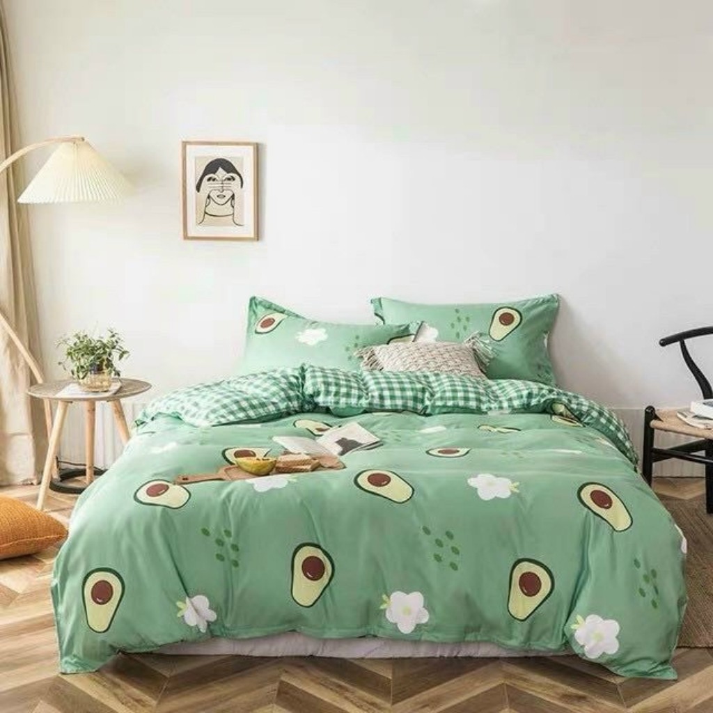 Bộ chăn ga gối Cotton poly The One Bedding đáng yêu chăn ga Hàn Quốc-MIễn phí bo chun