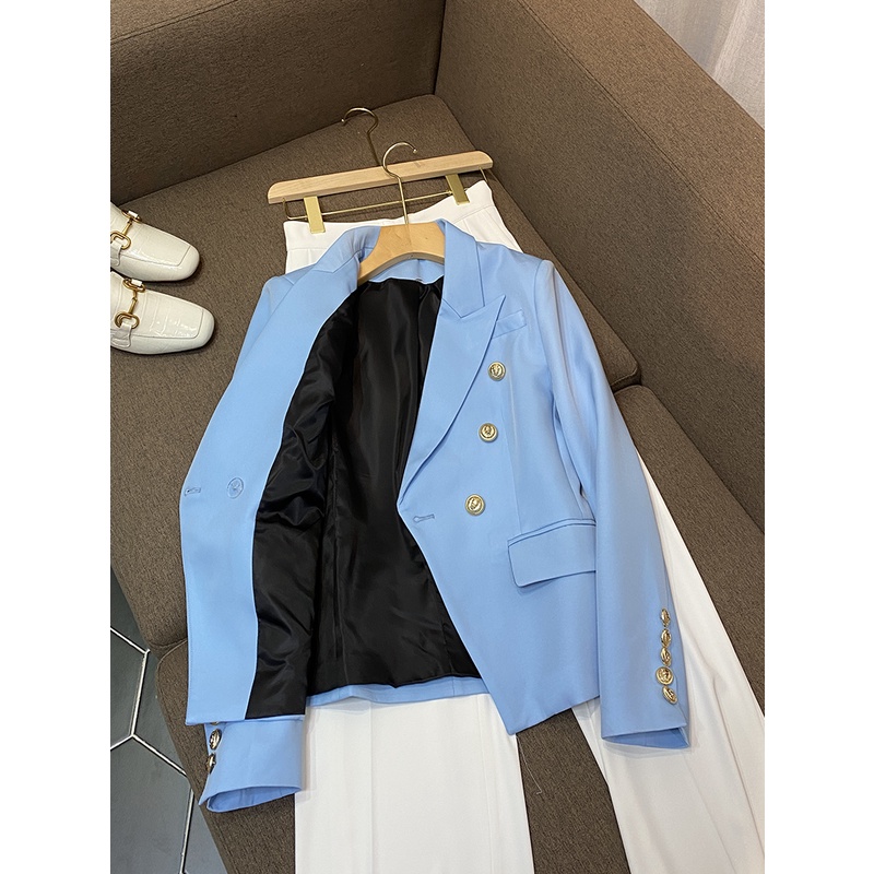 Áo khoác vest blazer nữ màu xanh túi cơi ngưc QUYNH DESIGN AV014 | BigBuy360 - bigbuy360.vn