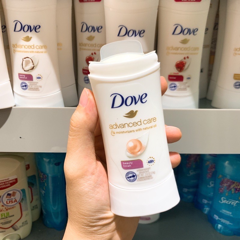 Lăn khử mùi Dove Advanced Care / Beauty Finish / Hương Ngọc Trai ( 74g )
