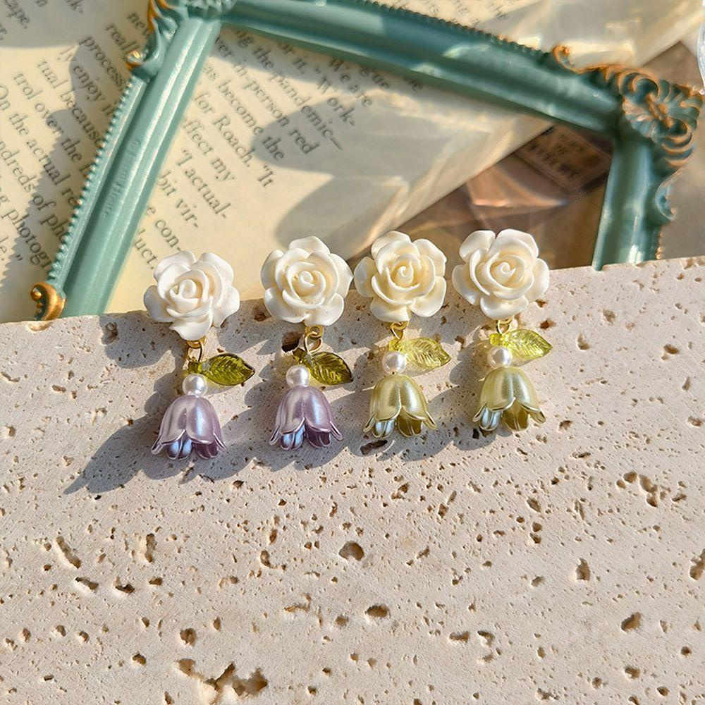 MXGOODS Đôi Khuyên Tai Hình Hoa Thời Trang Cho Nữ