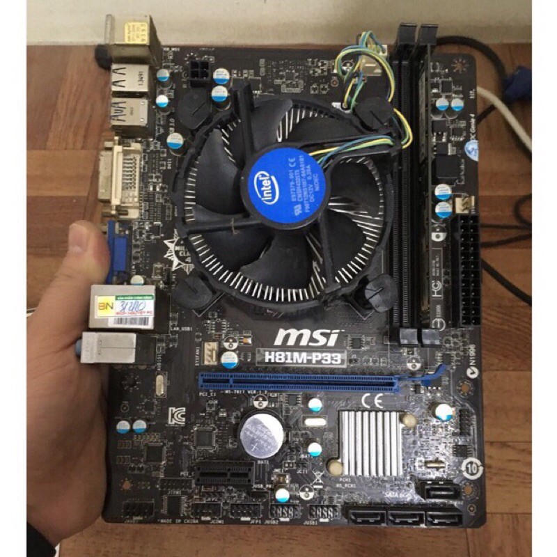 [COMBO] Main MSI H81 + Chip I3 4150 + Ram 4GB 8GB Tặng Fan CPU Zin