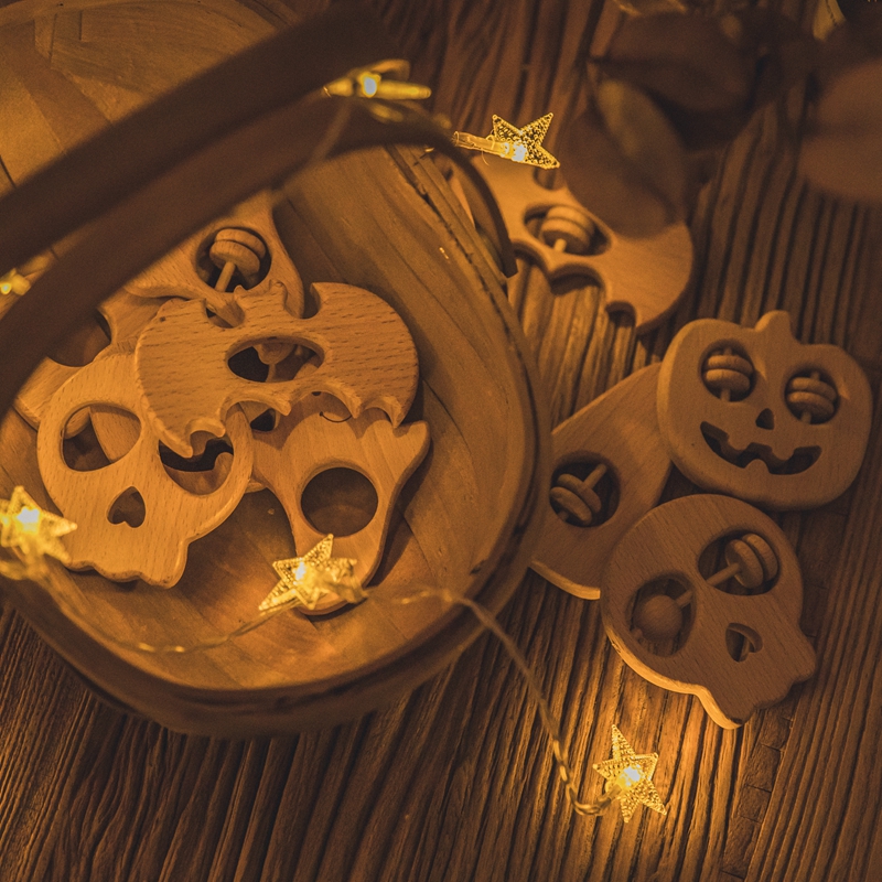 Đồ Chơi Halloween Bằng Gỗ Cho Bé Vật Liệu Lành Mạnh