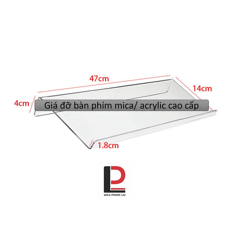 Giá đỡ bàn phím máy tính acrylic trong suốt/Chân đế bàn phím mica kiểu chữ Z