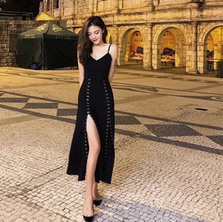Váy maxi body xẻ đùi