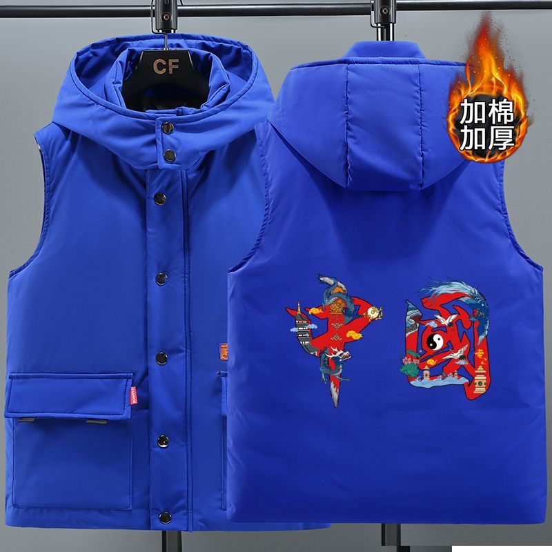 Áo Khoác Không Tay Dáng Rộng Chống Gió Họa Tiết Rằn Ri Thời Trang Trẻ Trung Cho Nam