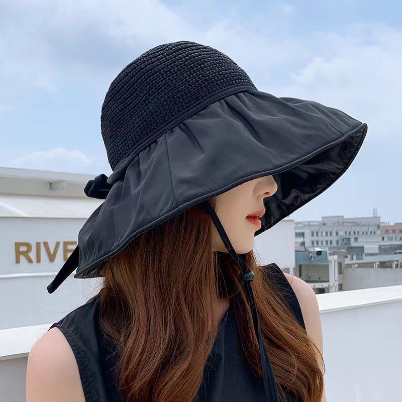 Nón Rộng Vành Có Chi Tiết Nơ Thời Trang Phong Cách Hàn Quốc