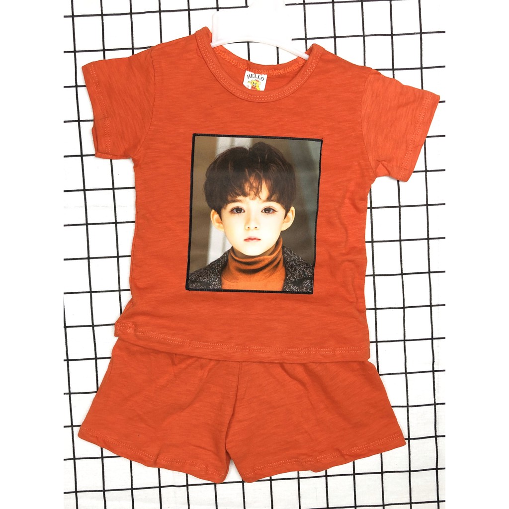 Đồ bộ bé trai in hình 3D cho bé từ 8 đến 25 kg vải mịn | BigBuy360 - bigbuy360.vn