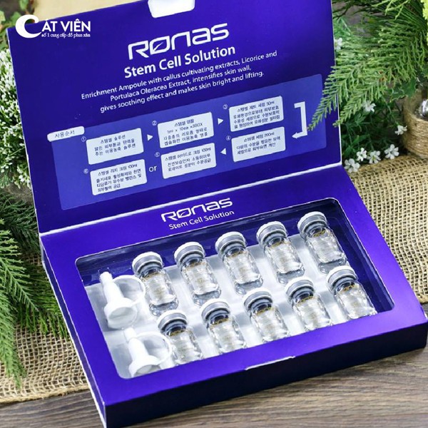 Tế Bào Gốc Ronas Stem Cell Solution Hộp 10 Chai Chính Hãng