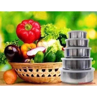 Bộ 5 bát inox.