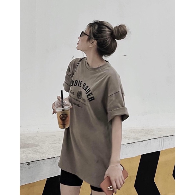Áo Thun Tay Lỡ In Chữ Cổ Tròn -Áo Phông Thụng Cotton Unisex Co Giãn, Dày Dặn, Form Rộng Ảnh Thật