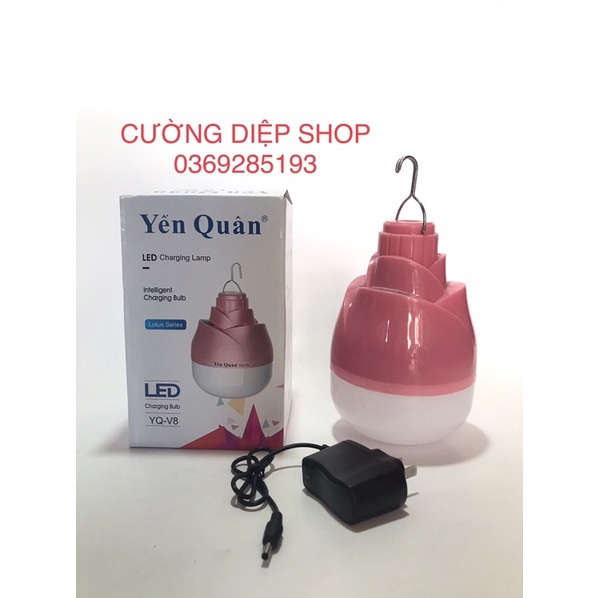 Bóng đèn LED sạc tích điện Búp Sen / Bóng đèn sạc Yến Quân siêu sáng.
