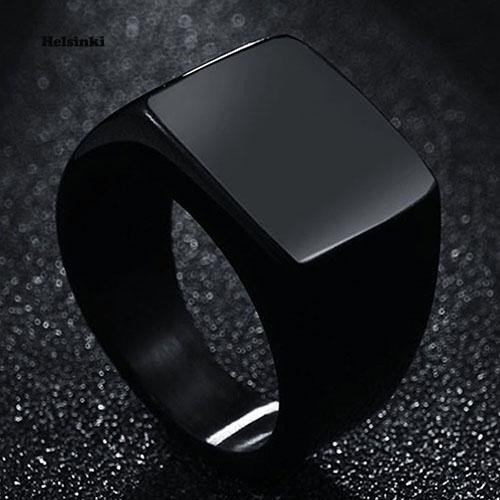 Nhẫn MặT Vuông BằNg ThéP Không Gỉ ThờI Trang Cho Nam