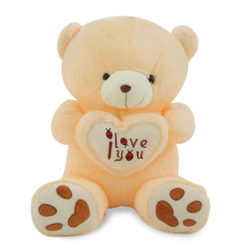 Gấu Teddy nhồi bông cầm trái tim chữ I Love You đáng yêu