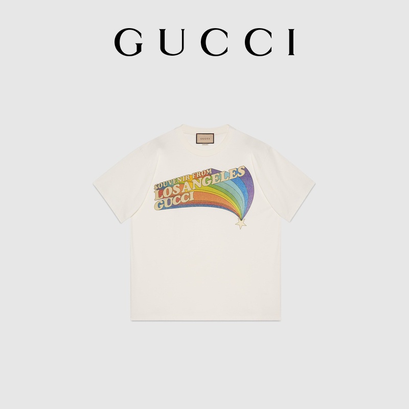Áo Thun Cotton In Họa Tiết Gucci
