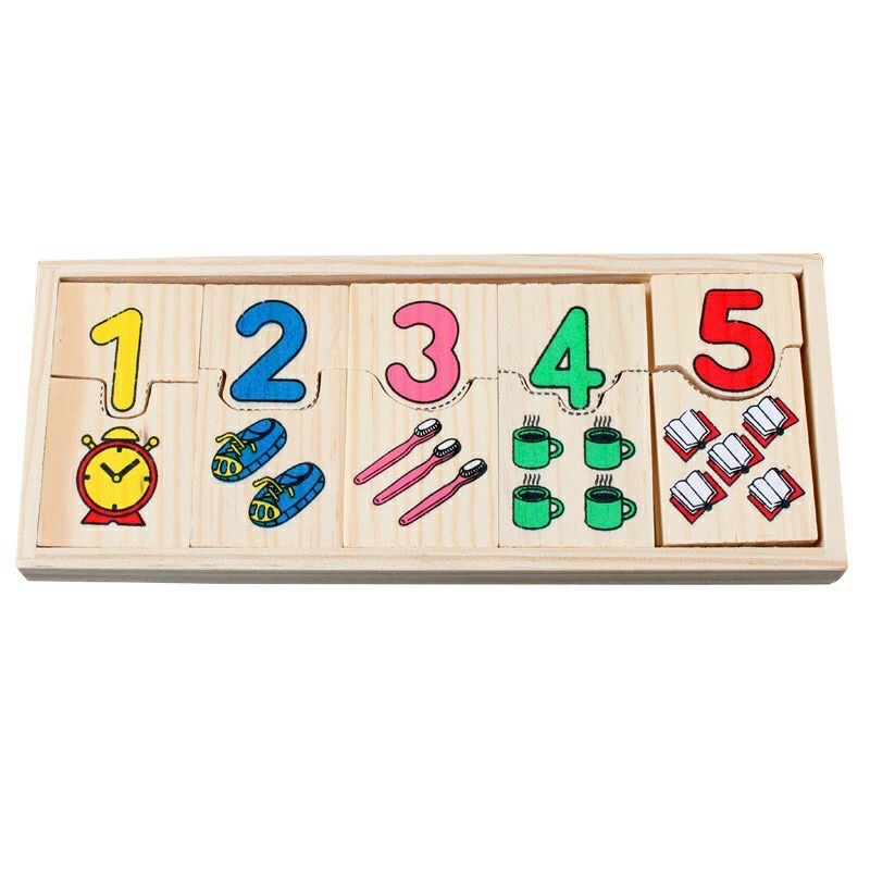 ĐỒ CHƠI GỖ, Bộ SỐ GHÉP HÌNH MONTESSORI