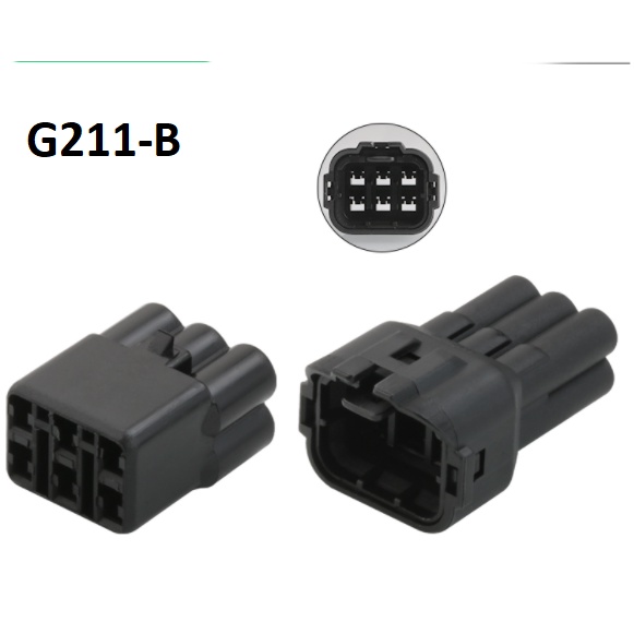 G211-Giắc cắm ô tô cảm biến oxy phích cắm chống thấm nước 6 lỗ 2.2mm